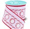 RG Ribbon: 2.5" Peppermints and Candy Ribbon Stripes Wired Ribbon - 10 Yards - White, Red - For Bows, Wreaths, Crafts and Christmas Decorations, Satin